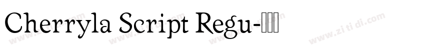 Cherryla Script Regu字体转换